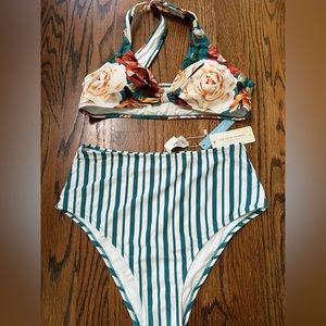 Cupshe two piece bathing suit, NWT, size large